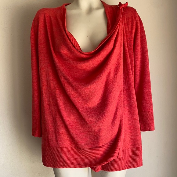 Sweaters - Large cardigan wrap Coral NWT